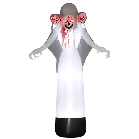 Outsunny 8.9ft Inflatable Three Headed Ghost Halloween Inflatable