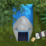 Outsunny Two-Man Dome Tent, with Front Porch and Accessories - Blue/Grey