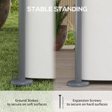 Outsunny 3 x 4m Metal Frame, Two-Tier Roof Gazebo - Cream White