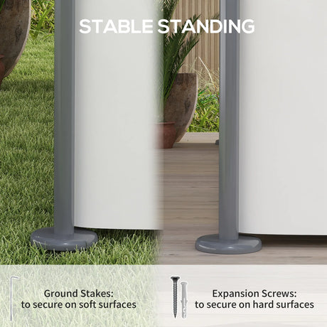 Outsunny 3 x 4m Metal Frame, Two-Tier Roof Gazebo - Cream White