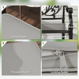Outsunny Set of Two 45 x 45cm Garden Seat Cushions - Light Grey