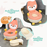 ZONEKIZ Baby Potty Training Toilet with Splash Guard, Anti-Tip Feet, Side Handles, Easy to Clean