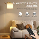 HOMCOM LED Floor Lamp with Remote Control - Gold Tone