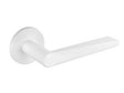 Tupai Exclusivo 5S Line Torrao Lever Door Handle on 5mm Slimline Round Rose - White - Set