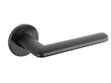 Tupai Exclusivo 5S Line Tavira Lever Door Handle on 5mm Slimline Round Rose - Pearl Black - Set