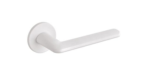 Tupai Exclusivo 5S Line Tavira Lever Door Handle on 5mm Slimline Round Rose - White - Set