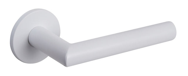 Tupai Exclusivo 5S Line Covela Lever Door Handle on 5mm Slimline Round Rose - White - Set