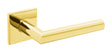 Tupai Exclusivo 5S Line Covela Lever Door Handle on 5mm Slimline Square Rose - Raw Brass - Set