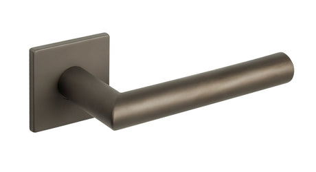 Tupai Exclusivo 5S Line Covela Lever Door Handle on 5mm Slimline Square Rose - Titanium - Set