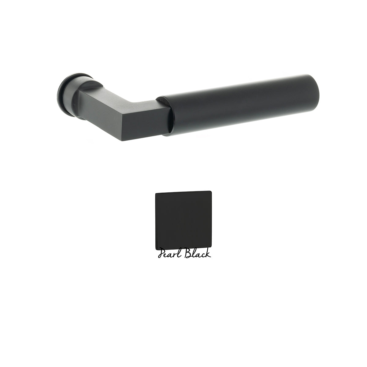 Tupai Exclusivo 5S Line Covas Lever Door Handle on Concealed Square Rose - Pearl Black - Set