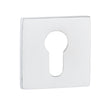 Tupai Exclusivo 5S Line Euro Escutcheons on 5mm Slimline Square Rose - White - Pair