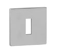 Tupai Exclusivo 5S Line Key Escutcheons on 5mm Slimline Square Rose - Bright Polished Chrome - Pair
