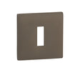 Tupai Exclusivo 5S Line Key Escutcheons on 5mm Slimline Square Rose - Titanium - Pair