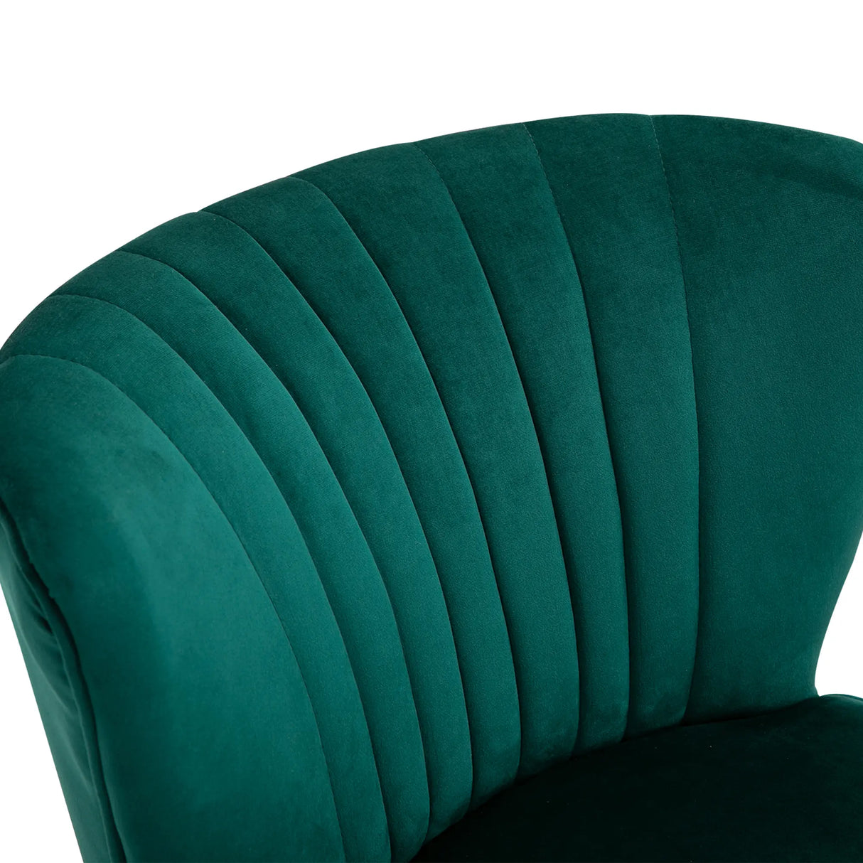 HOMCOM Velvet Accent Chair Occasional Tub Seat Padding Curved Back with Wood Frame Legs Home Furniture Set of 2 Green