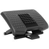 HOMCOM Three-Level, Multi-Angle Massage Footrest - Black