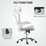 HOMCOM Mesh Back Office Chair, with Lumbar Support - Grey