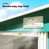 Outsunny 7 x 5ft Galvanised Metal Shed, with Sliding Door - Green