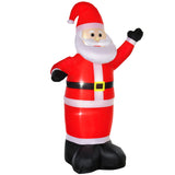 HOMCOM 8ft Inflatable Christmas Santa Claus Xmas Decoration with LED Holiday Air Blown Yard Outdoor Décor