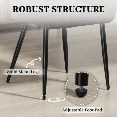 HOMCOM Accent Chair with Foot Pads, Upholstered Armchair with Chenille Fabric Front and PU Back, Occasional Chair for Living Room Bedroom, Black