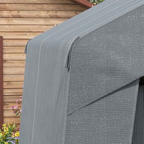 Outsunny 3.6 x 2.1m Portable Outdoor Shed, with Window - Dark Grey