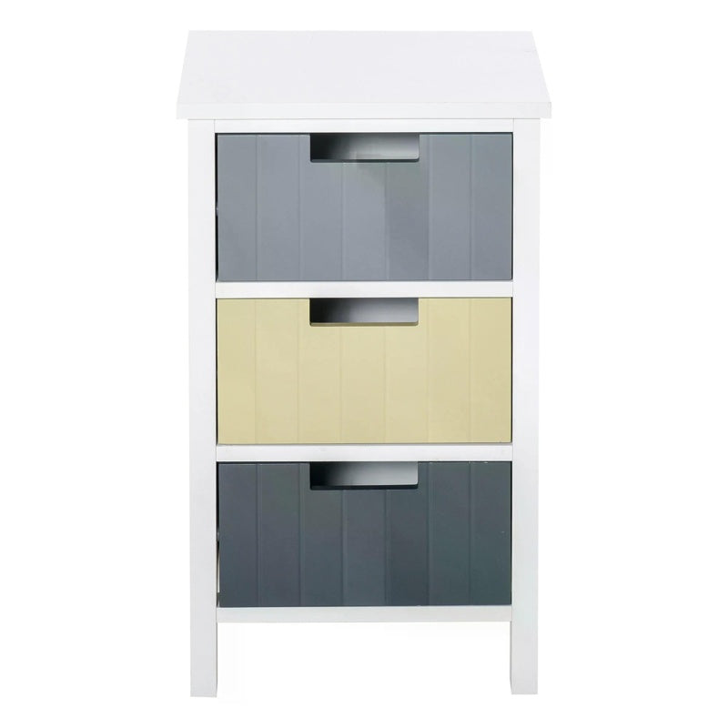 HOMCOM Storage Tower, Dresser Chest with Drawers, Wood Top, Organizer Unit for Closets Bedroom Nursery Room Hallway