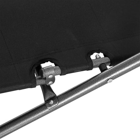 Outsunny 2 in 1 Folding Sun Lounger Reclining Garden Chair Set of 2 with 2-Level Adjustable Backrest, Outdoor Zero Gravity Recliner Garden Chairs with Head Pillow and Armrests, Black