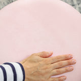 HOMCOM Velvet-Feel Storage Ottoman - Pink