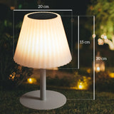 Outsunny Outdoor Solar Table Lamp, Cordless LED Desk Lamp with Rechargeable Battery, Dimming Brightness, USB