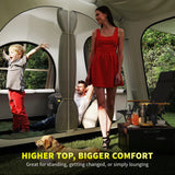 Outsunny 4 Man Tunnel Tent, Family Camping Tent with Porch, Bedroom and Living Area, Sewn in Groundsheet, 3000mm Waterproof, Portable with Bag for Hiking, Festival, Backpacking, Khaki