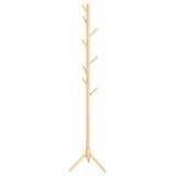 HOMCOM Eight-Hook Wooden Coat Rack - Natural