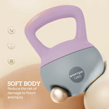 SPORTNOW 12KG Soft Kettlebell, Kettlebell with Non-Slip Handle for Home Gym, Weight Lifting, Strength Training, Purple/Grey