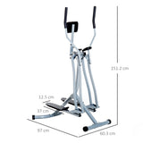 HOMCOM Air Walker Glider, Cross Trainer Fitness Machine, with LCD, for Home Gym, Grey