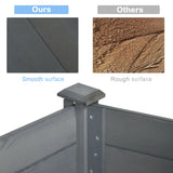 Outsunny Raised Bed for Garden, Wooden Elevated Planter Box with Bed Liner, for Flower Vegetable Herb, Dark Grey