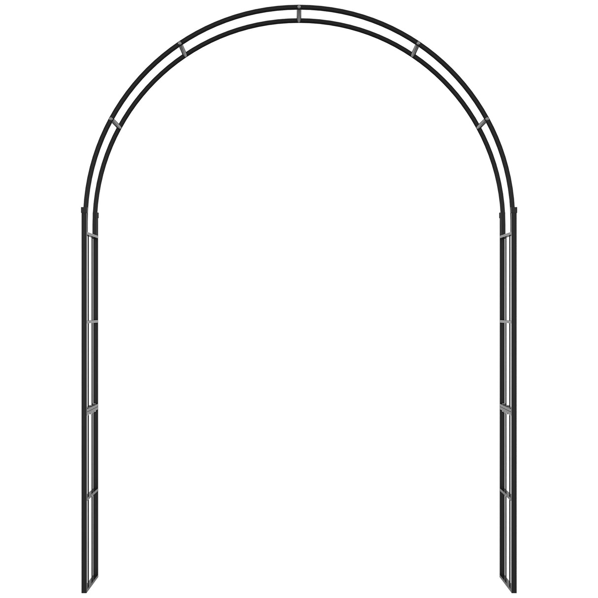 Outsunny 223cm Garden Arch Trellis, Outdoor Wedding Arbor for Ceremony for Climbing Roses, Vines and Plants