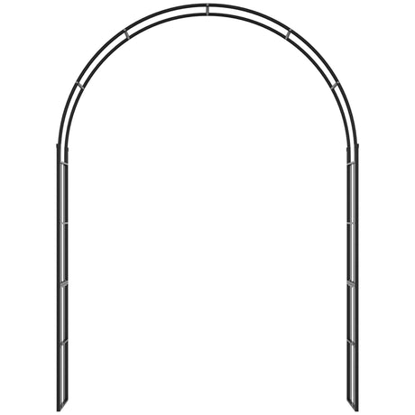 Outsunny 223cm Garden Arch Trellis, Outdoor Wedding Arbor for Ceremony for Climbing Roses, Vines and Plants