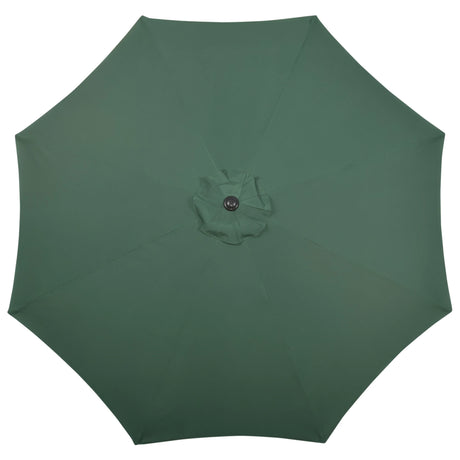 Outsunny Garden 3 m Parasol Umbrella, Outdoor Market Table Umbrella Sun Shade Canopy with 8 Ribs, Easy Push to Open, Green