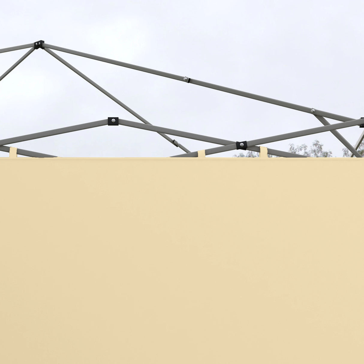 Outsunny Set of Two 3 x 3(m) Replacement Zipped Gazebo Walls - Beige