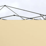 Outsunny Set of Two 3 x 3(m) Replacement Zipped Gazebo Walls - Beige