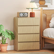 HOMCOM Chest of Drawers, 4-Drawer Storage Cabinets, Modern Dresser, Storage Drawer Unit for Bedroom