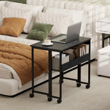 HOMCOM 80 cm Drop Leaf Writing Work Desk - Black