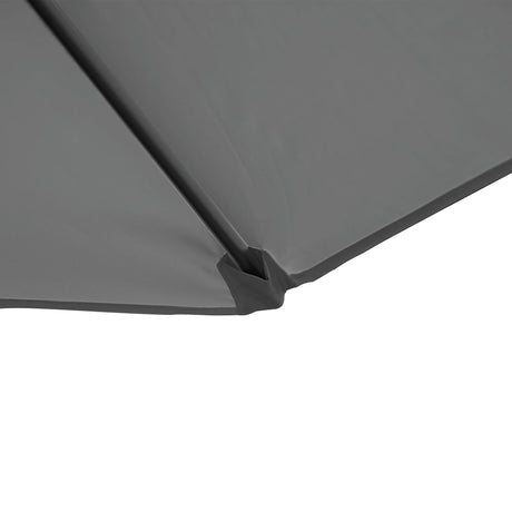 Outsunny 2.5M Garden Cantilever Parasol, Offset Roma Patio Umbrella Hanging Sun Shade Canopy Shelter with 360 Rotation and Cross Base, Dark Grey