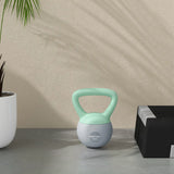 SPORTNOW 4KG Soft Kettlebell, Kettlebell with Non-Slip Handle for Home Gym, Weight Lifting, Strength Training, Green/Grey