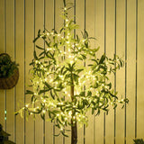 HOMCOM 300 LED Light Decorative Artificial Olive Tree - Green