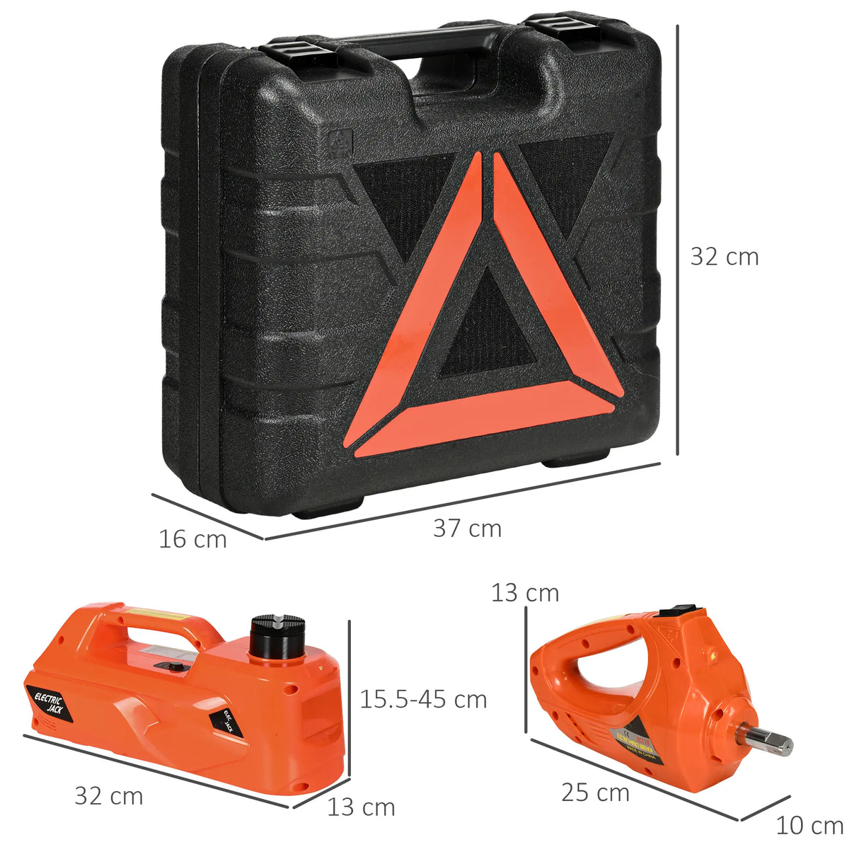 DURHAND 5 Ton Electric Car Jack Kit with 12V Auto Car Floor Jack, Impact Wrench, 15.5-45cm Tyre Lift Emergency Tyre Repair Kit with Case for Cars, SUVs, Sedans, MPVs