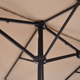 Outsunny 4.6m Double-Sided Patio Parasol Sun Umbrella-Tan