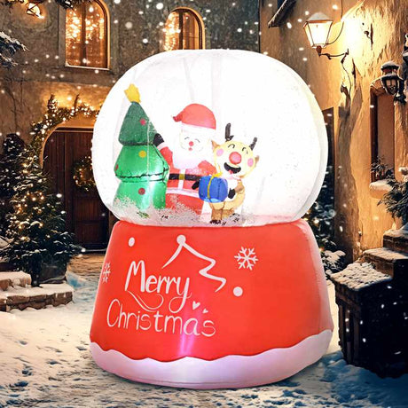 Outsunny 5.5ft Inflatable Snow Globe Christmas Decoration