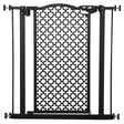 PawHut 74-80 cm Pressure Fit Safety Gate for Doorways and Staircases, Dog Gate, Pet Barrier for Hallways with Auto Close, Double Locking