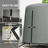 Outsunny 196 x 230 cm Hanging Egg Chair Protective Cover - Grey