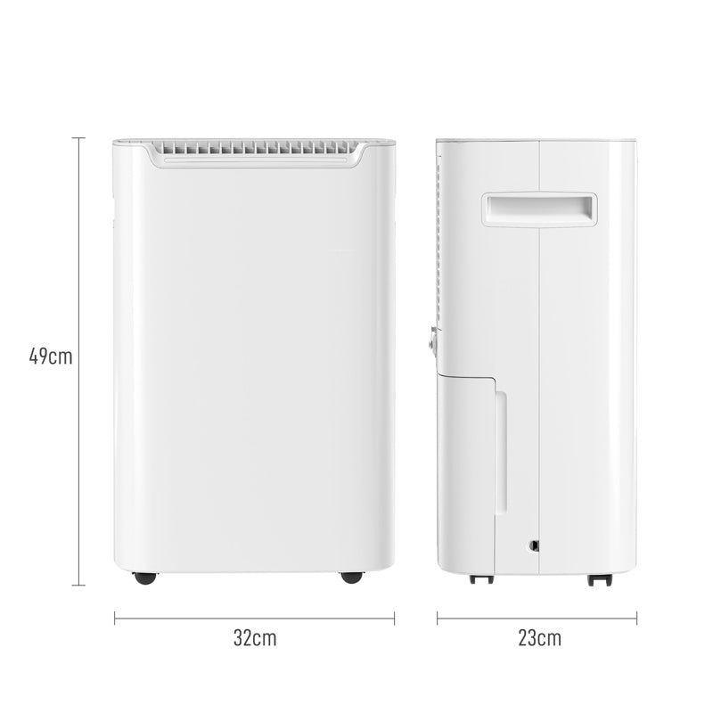 HOMCOM 20L/Day Dehumidifier with Continuous Drainage, 2.5L Water Tank, 24H Timer On/off, Digital Humidity Display, Air Filter, Dehumidifier for Home Damp, Bedroom, Condensation, Mould, Laundry Drying