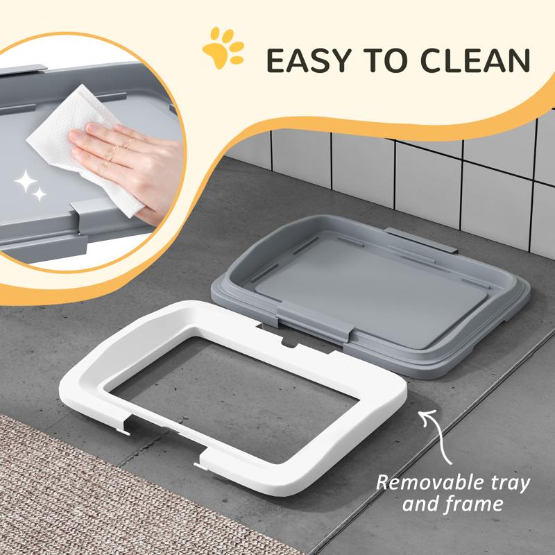 PawHut Dog Toilet Tray for Training Dogs, Dog Litter Tray for Indoor, Outdoor, 47 x 34 x 6cm